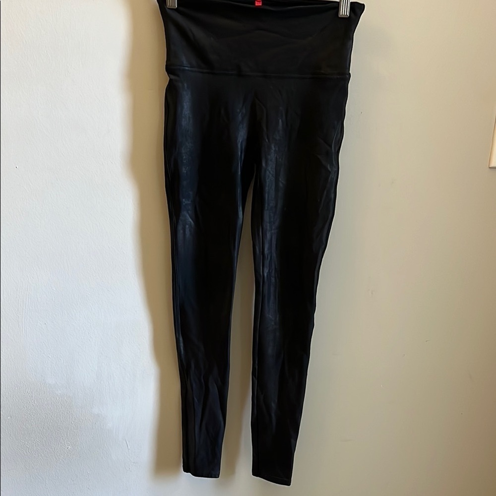 SPANX Faux Leather Leggings Black Size Medium